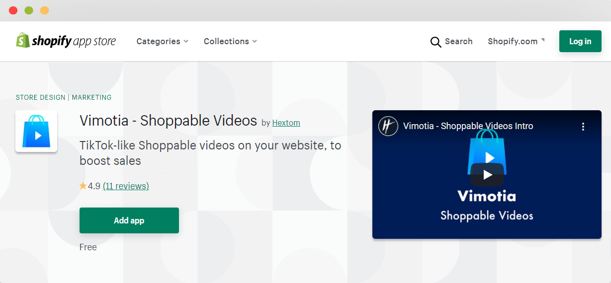 Vimotia Shoppable Video Maker