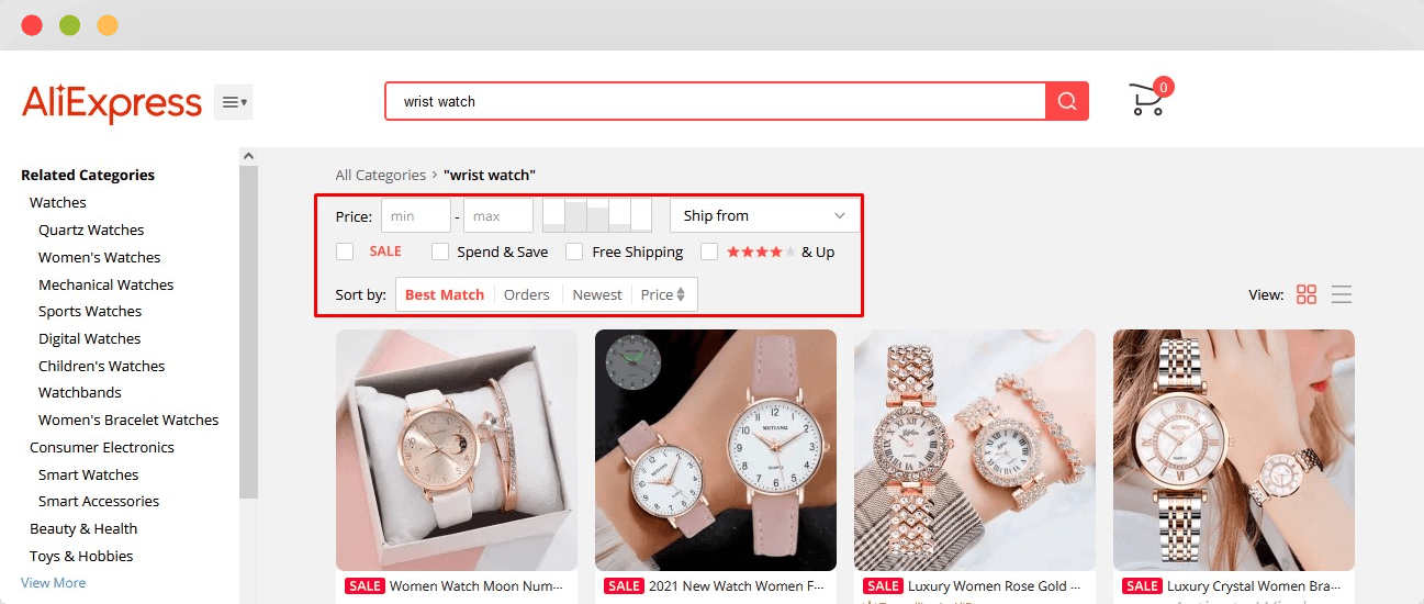 How does AliExpress Search work